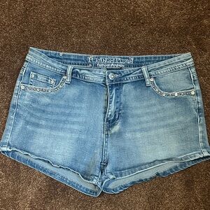 Platinum Plush Jean Shorts